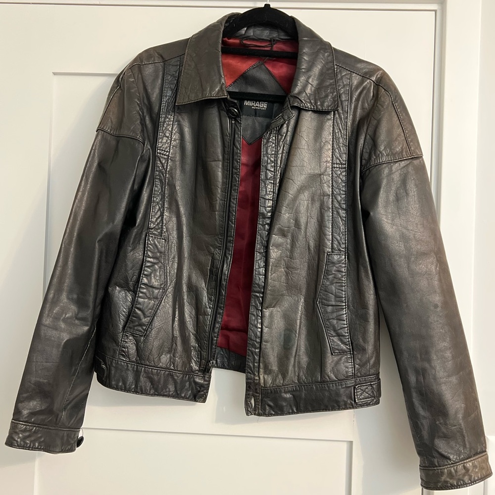 Vintage Mirage Leather Jacket fits 6-9